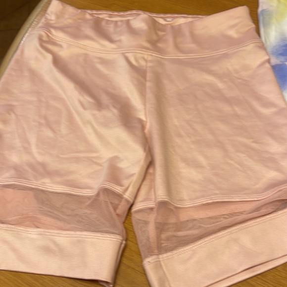 Girls Justice activewear. Tie dye capris leggings with biker shorts - Picture 3 of 4